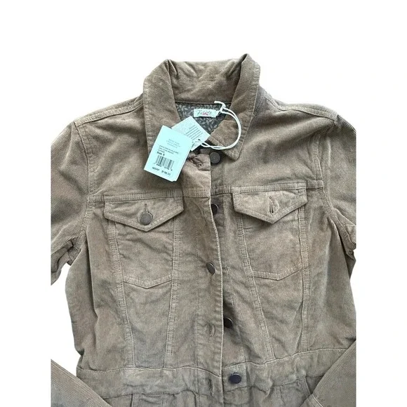Faherty Brown Stretch Cord Michelle Shirt Dress Size Small NWT